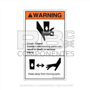 AUTOCOLLANT COMPATIBLE REF. GE 28161 C (ANGLAIS)