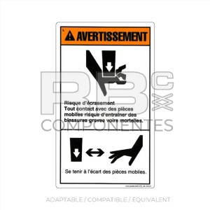 AUTOCOLLANT COMPATIBLE GE 28161 C (FRANCAIS)