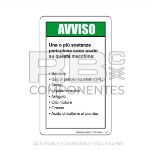 AUTOCOLLANT COMPATIBLE GE 28164 116C (ITALIEN)