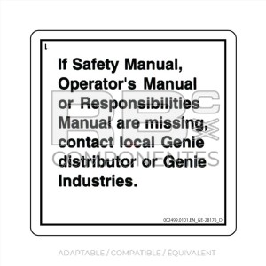 AUTOCOLLANT COMPATIBLE REF. GE 28176 (ANGLAIS)