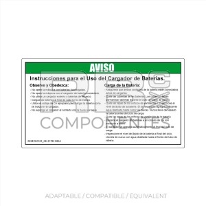 AUTOCOLLANT COMPATIBLE REF. GE 31785 (ESPAGNOL)