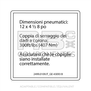 AUTOCOLLANT COMPATIBLE  REF. SJ 43093IT B