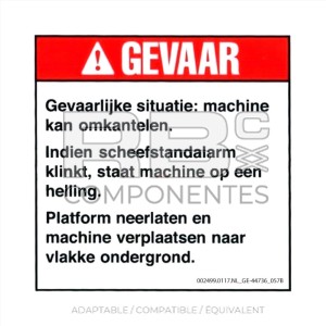 AUTOCOLLANT COMPATIBLE GE-44736DU 057B NL
