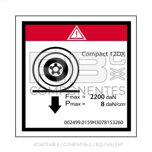 AUTOCOLLANT CHARGE SUR ROUE POUR C12DX