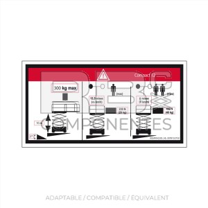 AUTOCOLLANT HAUTEUR PLANCHER+CHARGE POUR C12