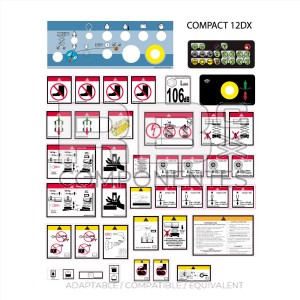 KIT COMPLET STICKERS POUR C-12DX (ITALIEN)