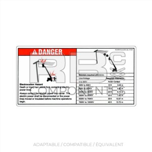 AUTOCOLLANT COMPATIBLE REF. GE 27564 C (ANGLAIS)