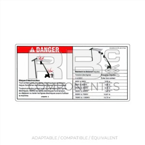 AUTOCOLLANT COMPATIBLE REF. GE 27564 C (FRANCAIS)