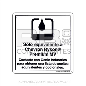 AUTOCOLLANT COMPATIBLE REF. GE 82366 A (ESPAGNOL)