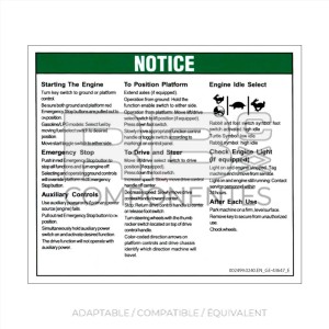 AUTOCOLLANT COMPATIBLE GE-43647 E