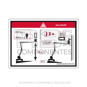 AUTOCOLLANT HAUTEUR PLANCHER+CHARGE