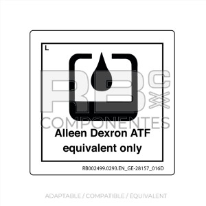 AUTOCOLLANT COMPATIBLE REF GE 28157_016D (ANGLAIS)
