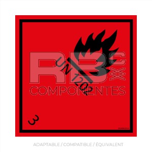 STICKER DANGER LIQUIDES INFLAMMABLES 300x300mm