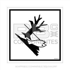 STICKER DANGER MATIÈRES DANGEREUSES 300x300 mm