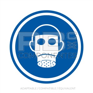 AUTOCOLLANT ISO 7010 PROTEC. VOIES RESPIRATOIRES