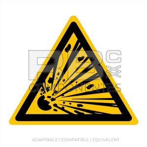 AUTOCOLLANT ISO 7010 - MATIERES EXPLOSIVES