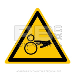 AUTOCOLLANT ISO 7010 - RISQUE ECRASEMENT MAINS