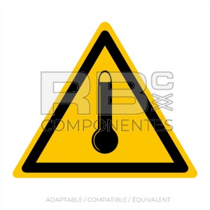 AUTOCOLLANT ISO 7010 - DANGER HAUTE TEMPERATURE
