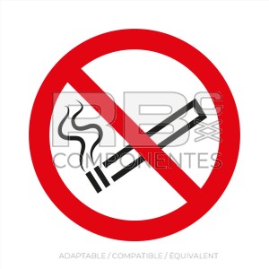 AUTOCOLLANT ISO 7010 - INTERDICTION DE FUMER