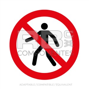 AUTOCOLLANT ISO 7010 - INTERDICTION D'ACCESS