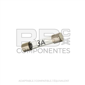 FUSIBLE DE VERRE DE 3 A.