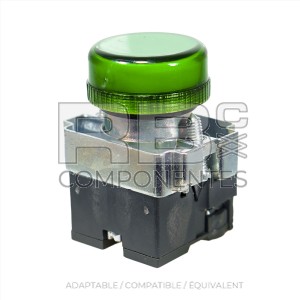 VOYANT VERT AVEC SUPPORT ZB2 +  AMPOULE 12V. + BLO