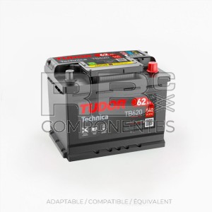 BATTERIE DÉMARRAGE TUDOR TECHNICA 62AH 242x175x190