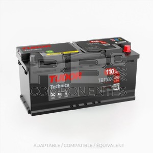 BATTERIE DÉMARR TUDOR TECHNICA 110AH 392x175x190